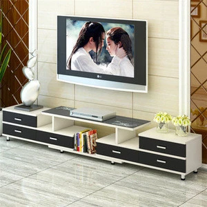 modern wholesale price wooden with glass top TV stand for Living Room Furniture TV Cabinet