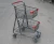 Import MOQ 100 PCS Width 22 Inches America Hot Sale Double Baskets Shopping Trolley Cart, 2 Layers Food Push Cart For Grocery Stores from China