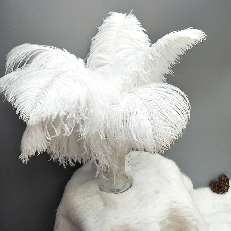 Most popular wedding natural white ostrich feather for wedding decoration
