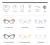 Import MS-163 Transparent color optical medicated fashion acetate frame glasses metal earpiece optical eyewear from China