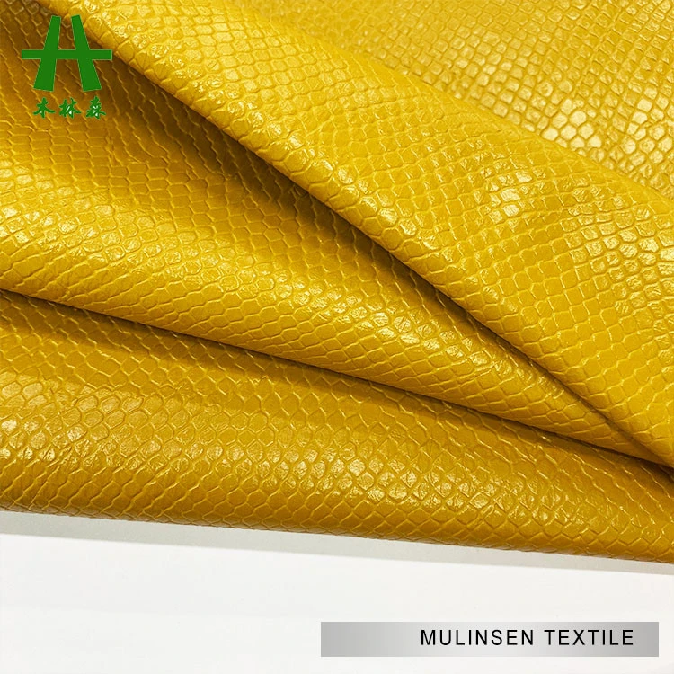 Mulinsen Textile Hot Sale Plain Dyed Rayon PU Synthetic Leather Fabric