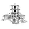Multi-Clad Custom Cooking Pot 15-Piece Pot Set Induction Stainless Steel Cookware