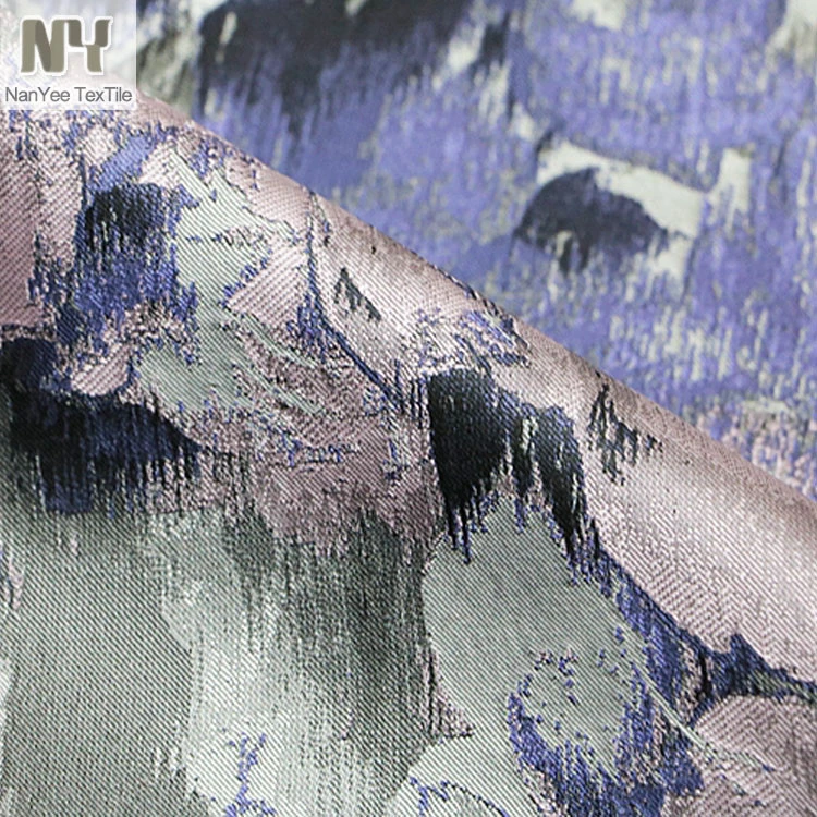 Nanyee Textile US Market Oil Painting Look Jacquard Fabric For Apparel