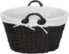 Natural Custom Round Wicker Basket Laundry Basket Hamper with Liner