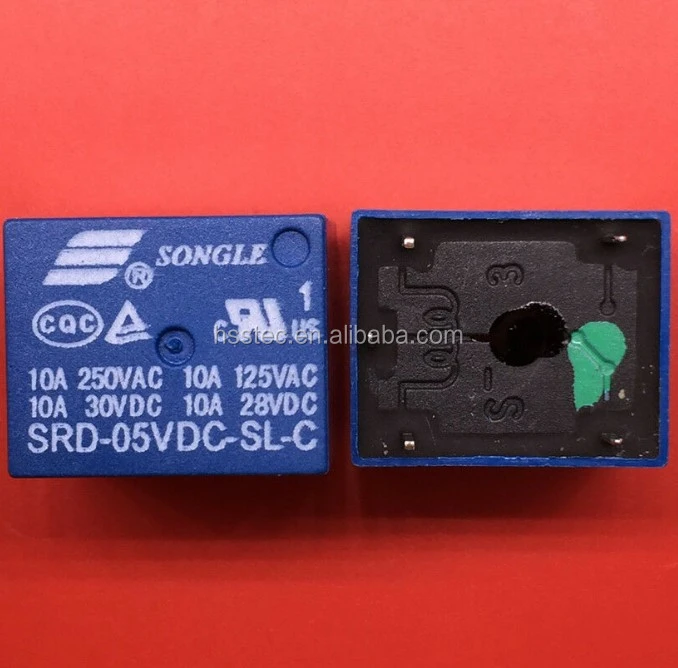 New and Original SRD-05VDC-SL-C PCB Type 5V 10A Mini Power Relay SRD-5VDC-SL-C Blue