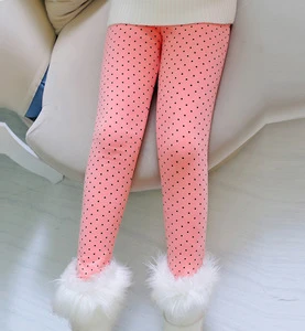 new arrival winter girl child pants velvet Leggings warm pants wholesale