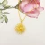 Import New Arrivals 2021 18k Gold Necklace flower Shape  Real Yellow Gold Pendant Necklace Jewelry With Rope Chain Wholesale Chinese from China