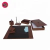 New best nice eco friendly kids/girl/children mini office/school desktop supplies leather stationery set