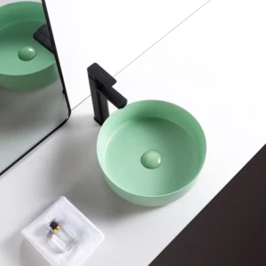 New coming European design luxury hotel matt color bathroom sink ceramic wash hand basin art basin