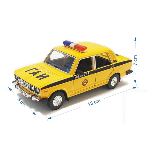 New Cool Russia Gift Toys Car Matel Alloy Model 1/24 Lada Police Diecast Model Cars