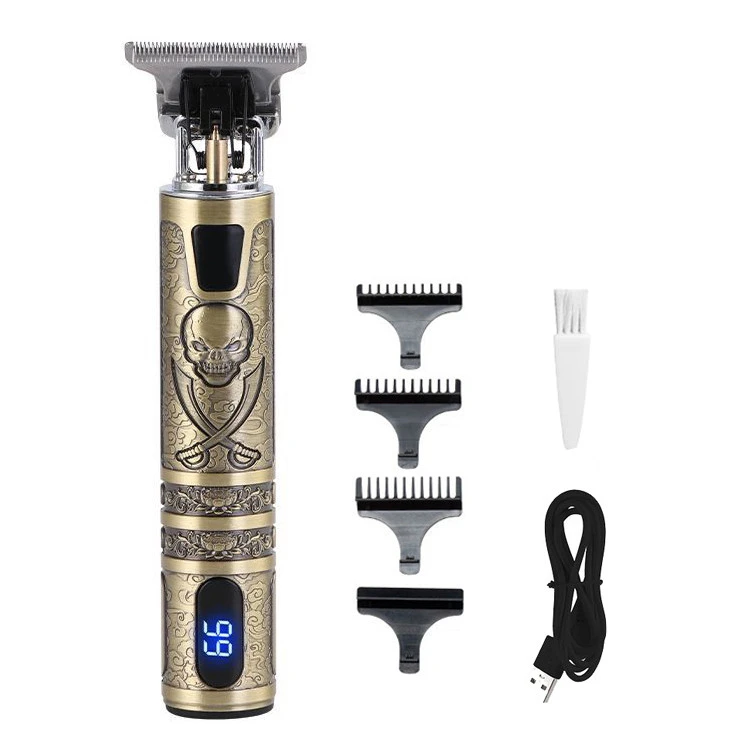 New Cordless Hair Trimmer Tondeuse a barber Close Cutting Hair Clipper T Blade Trimmer with LCD Display