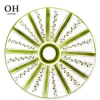 New Design Dinner Set Bone China Plate Set Art Decor Creative Green Lines Dinnerware Set Tableware for Event&Catering&Rental