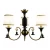 Import New design modern indoor lighting porcelain chandelier lighting with brass from China