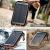 new dual usb waterproof solar power bank 8000mAh mobile charger portable battery with LED torch and compass