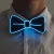 Import New Fashion Blue Flashing 10 Color Light Up Neon Rope Light Bow Tie Glowing EL Wire Bow Tie For Evening Wedding Party Decor from China