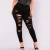 Import New fashion high rise black skinny ripped jeans for women from China