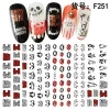New Halloween Dark Wind Gold and Silver ultra-thin Adhesive Nail Stickers Nail decals