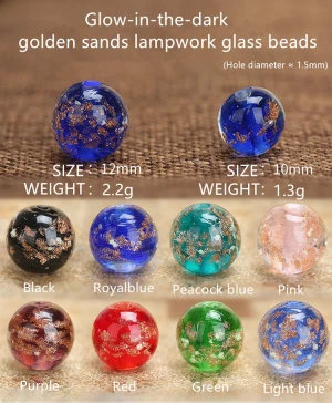 New products lampwork glass beads jewelry accessories small diy colorful luminous beads