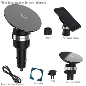 New products smart car battery charger qi wireless charger for mobile phone accessories