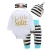 Import New Shelve Printed 100% Cotton Summer Newborn Baby Boy Clothes Clothing Sets 3Pcs from China