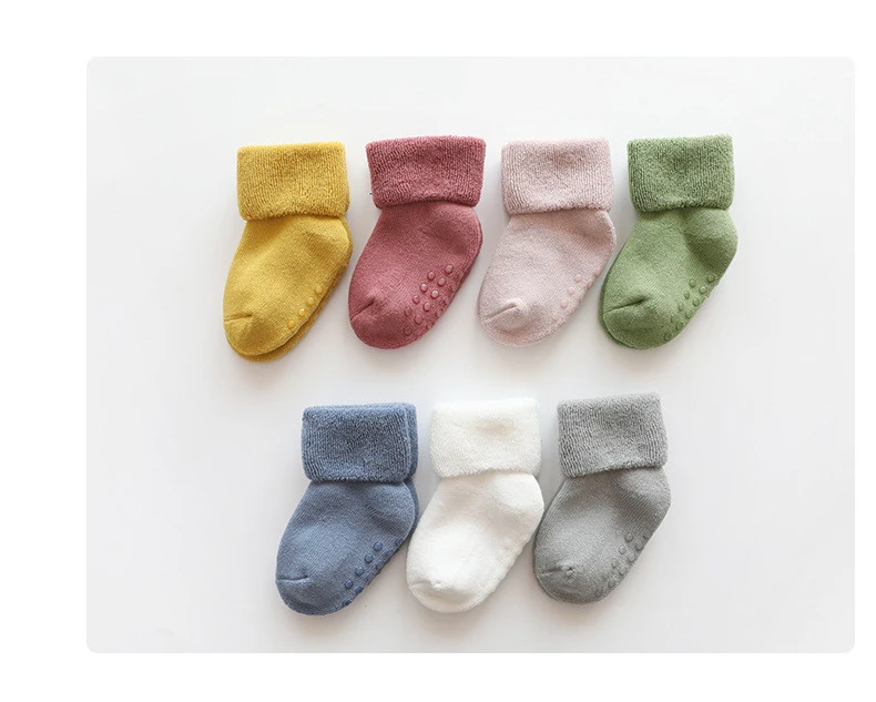 newborn baby socks terry anti slip socks for baby winter warm thick baby socks