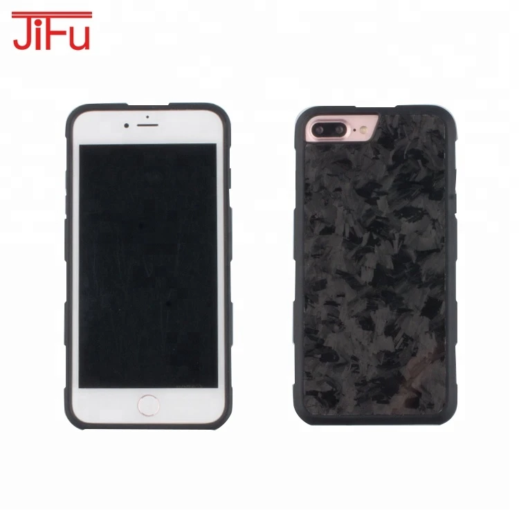 Newest design hot selling TPU irregular pattern glossy forged carbon fiber sheet cell phone case for iphone8/8plus/X