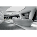 Newest Design Office Front Desk Beauty Salon Reception Counter Desk Reception Table White Reception Desk Special Shaped