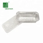 No.6A aluminum foil container with lid for food packaging