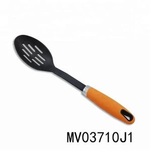 NON-STICK NYLON KITCHEN TOOLS SLOTTED SPOONW/TPR HANDLE COOKING UTENSILS