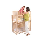 non-toxic antique furniture wood montessori children double layer bed
