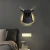 Import Nordic bedroom bedside iron led night wall lamp from China