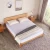 Import Nordic Style Bedroom Furniture Rechargeable Bedside Solid Wood Double Bed from China