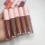 Import Nude lip gloss containers pink lipstick tube clear shiny nude brown lipgloss no labels from China