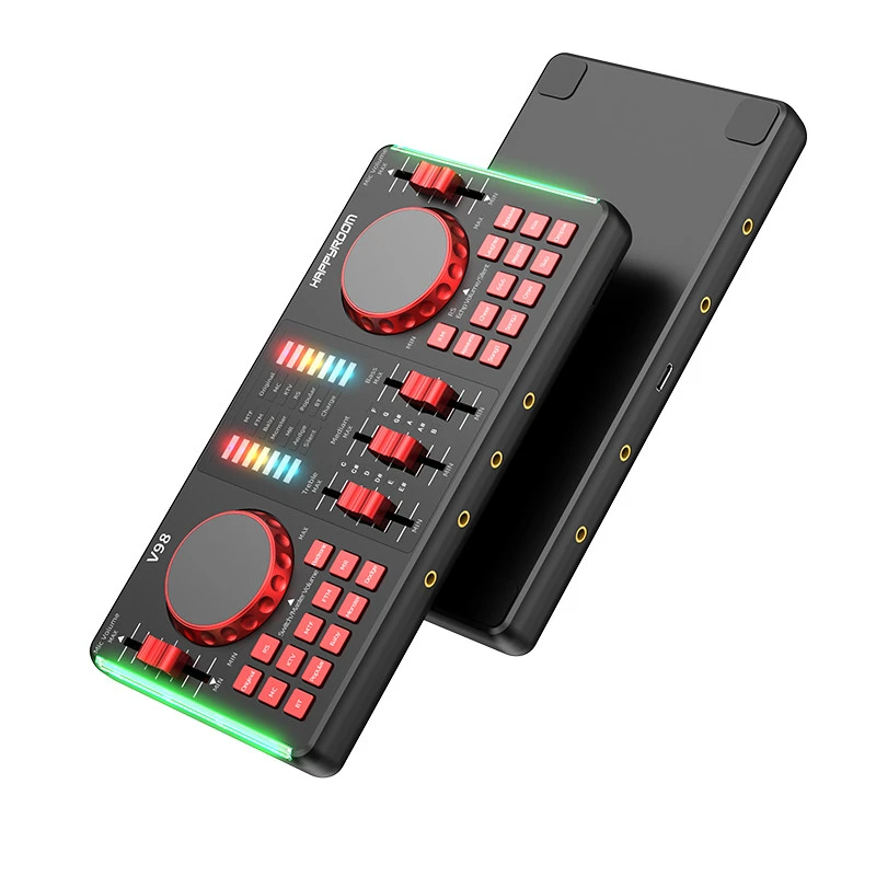OCF V8 Live External SoundCard Audio Interface USB Music Phone Live Broadcast Professional Recording Live Broadcast Sound Cards
