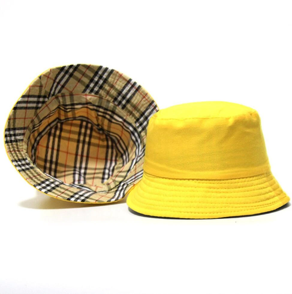 OEM and ODM mens fishing hat with logo,cotton reversible double sides custom bucket hat wholesale
