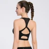 OEM Custom Made Top Fitness Sports Bra Gym Wear Elastic Apparel Brands Plain supportive sports bra