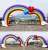 Import OEM customized inflatable arches advertising rainbow arch inflatable event tent outdoor from China