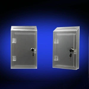 OEM ODM Custom High Security Plexiglass PMMA Clear Acrylic Mailbox  with Lock