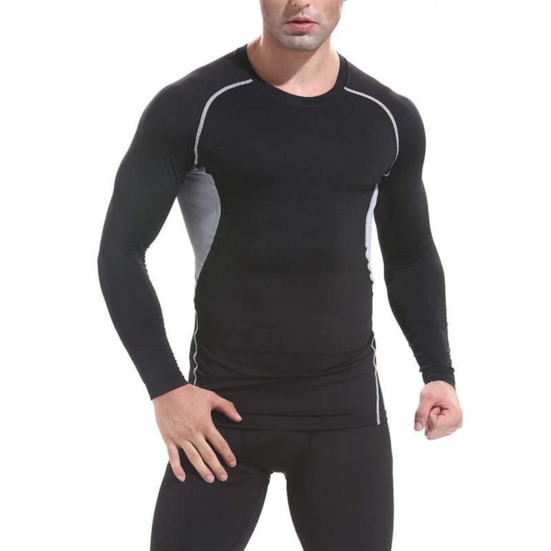 Oem Sportswear Factory Wholesale Custom Gym Sports Apparel Fitness Clothes 4 Piece Breathable Compression Pants Set Men