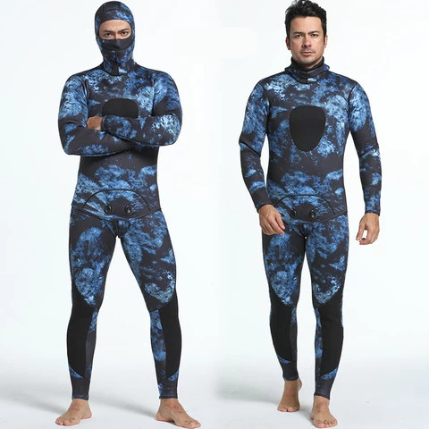OEM Top Selling 3mm 5mm 7mm Diving Spearfishing suit,Camouflage Neoprene Hoodie Full Body Spearfishing Wetsuit