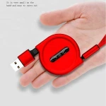 OEM Universal Data Cable Flat 3 in 1 Fast Charging stretch USB cable for Iphone/Type C/Micro