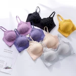 One Piece Lace Comfortable Latex Seamless Padded Wireless Women Bra