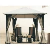 Outdoor luxury triangular aluminium Villa garden canopy with Privacy Curtain Gazebos