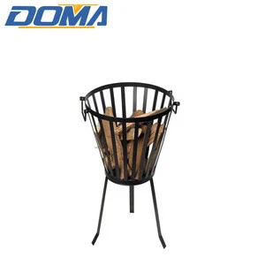 Outdoor metal garden fire bowl heater fire pit fire basket with handle
