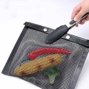Outdoor Picnic Cooking BBQ BBQ Tool  Reusable Non-Stick Baking Grilling Bag Grill Mesh Baked Bag