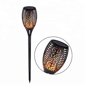 Outdoor waterproof 96 led dancing flickering solar garden light solar flame light solar flame lamp for lawn path landscape