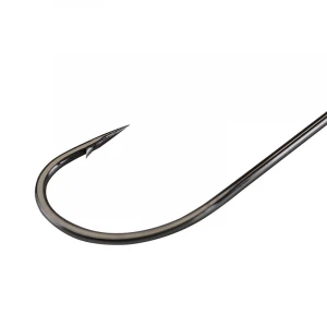 50Pcs Narrow Crank Hook Carbon Steel Round Bent Worm Fishinghook Soft Lures Fishing Hooks