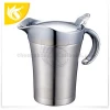 Perfect Holiday Season FDA Quality Stainless Steel Double Wall Insulated Gravy Boat / Sauce Jug 25 Ounce Capacity