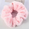 PH-072 Girls Hair Accessories Fur Cute Pink Hair Scrunchie Designer Big Soft Multi Color Furry Hair Ties