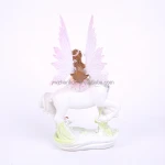 Pink Angel On Horse Figurines Gift Resin Statue